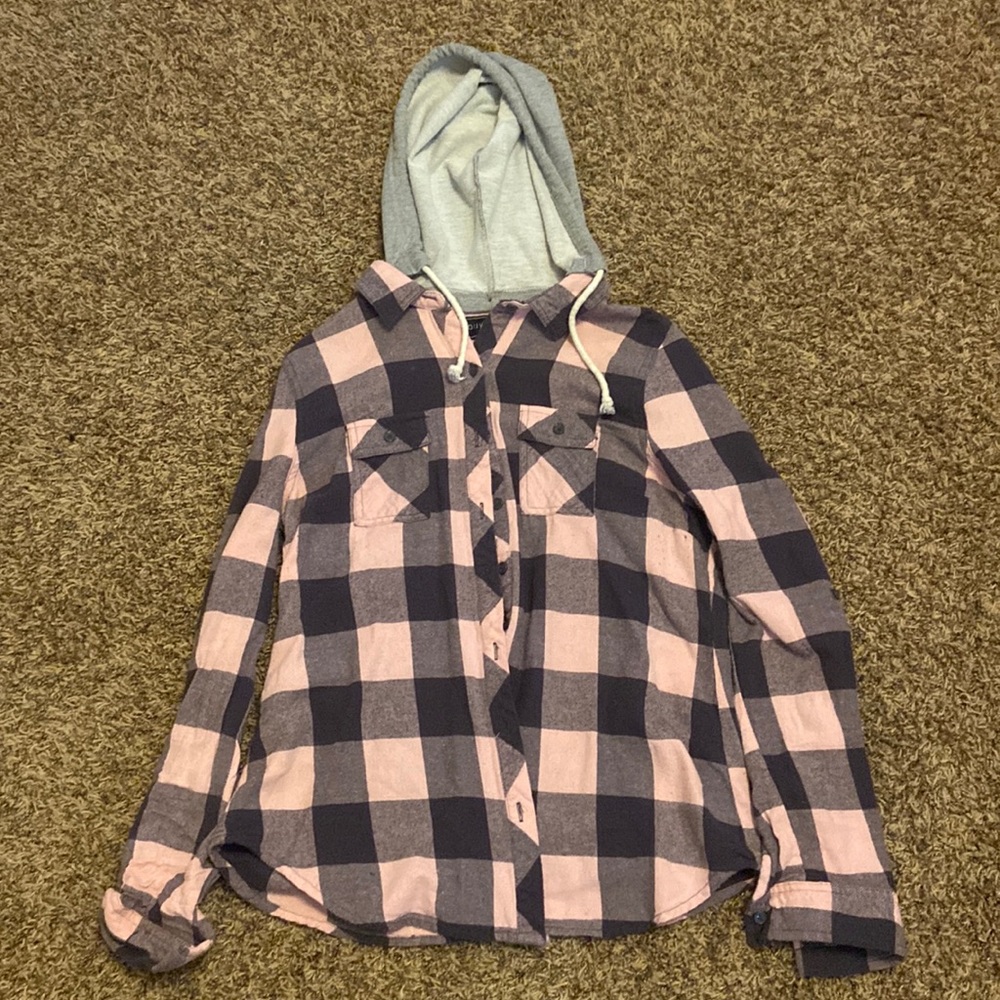 Flannel with hood